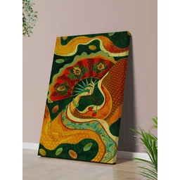 SAF Red & Green Floral Design Canvas Floral and Botanical Wall Painting-image-15