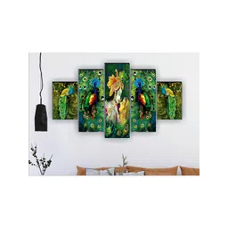 SAF Set of 5 Multicoloured Radha Krishna Spiritual Wall Decor-picture-34