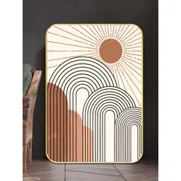 SAF White & Black 1 Piece Wood Abstract Wall Paintings-picture-34