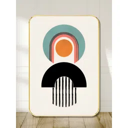 SAF White & Black Abstract Geometric Wooden Wall Art-picture-21