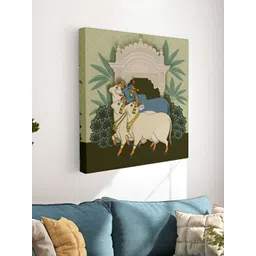 SAF White & Blue 1 Piece Canvas Birds and Animals Wall Paintings-picture-29