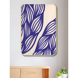 SAF White & Blue Abstract Printed Wooden Wall Art-picture-35