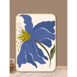 SAF White & Blue Flower Printed Wall Art-picture-19