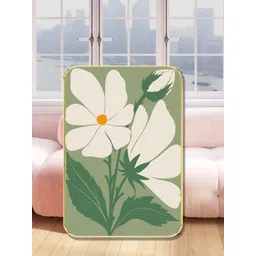 SAF White & Green Floral Printed Wall Art-picture-27