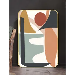 SAF White & Grey Geometric Printed Wall Art-picture-38