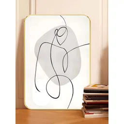 SAF White & Grey Minimalist Line Art Wall Art-picture-18