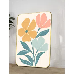 SAF White & Pink Floral Printed Wall Art-picture-38