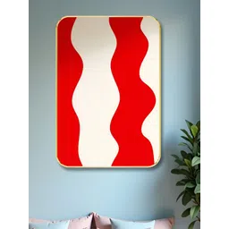 SAF White & Red Abstract Wood Wall Art-picture-46
