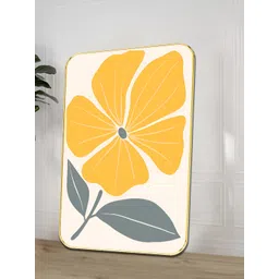 SAF White & Yellow Floral Wooden Wall Art image 3