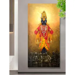 SAF Yellow & Red Lord Vitthal Printed Wall Art-picture-33