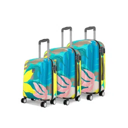 Safari Aurum Set Of 3 Printed USB Charging Port Hard Trolley Bag- 305L-picture-15