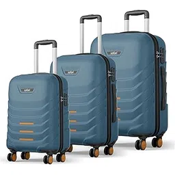 safari Crescent 8 Wheels Set of 3 (Cabin + Medium + Large) Trolley Bags Hard Case Polycarbonate 360 Degree Wheeling Luggage Suitcase, Ink Blue-picture-46