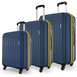 safari Genius Alley Set of 3 (Cabin+ Medium + Large) Trolley Bags Hard Case Polypropylene, 4 Wheels, 360 Degree Wheeling Luggage, Travel Bag, Suitcase for Travel, Trolley Bags for Travel, Navy-picture-23