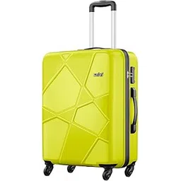 safari Polypropylene (Pp) Pentagon Hardside Medium Size Check-in Luggage Suitcase Spinner Trolley Bags for Travel Green Lime Color 66Cm-picture-26