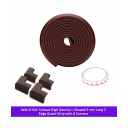 Safe-O-Kid 5 Meter 2 Edge Guard Strips with 8 Corners - Brown-image-16