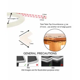 Safe-O-Kid 5 Meter 2 Edge Guard Strips with 8 Corners - White image 3
