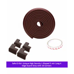 Safe-O-Kid 5 Meter 4 Edge Guard Strips with 16 Corners - Brown-image-13