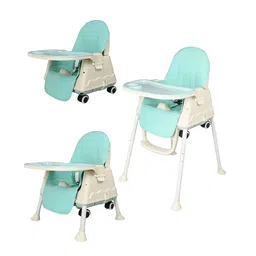 Safe-O-Kid Baby 4 in 1 Booster Chair with Adjustable Tray and Soft Cushion - Green-image-46