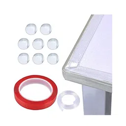 Safe-O-Kid Baby Safety 2 Meter (6.5 feet) Edge Guard with Strong 3 M Adhesive + 4 Sharp Corner Guards, BPA Free, Non-Toxic, Impact Cushion for Tables, Desks, and Furniture Transparent.-image-11