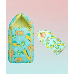 Safe-O-Kid Baby Sleeping & Carry Nest (06 Months) | Cotton Fabric, Zipper Closure, Travel-Friendly Baby Bed, Foldable Bedding for Newborns, Green-image-26