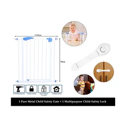 Safe-O-Kid Child Safety Gate Barrier - White Blue-picture-24