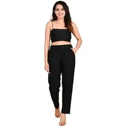 safed dhaga Women's Cotton Classic Linen Pants Straight Fit Trousers,Casual Wear-picture-17