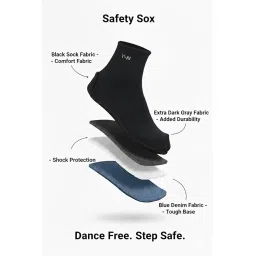 Safety Sox 4-Layer Protective Socks for Garba, Outdoor & Daily Use | Anti-Stone, Anti-Thorn, Anti-Slip Dance Socks | Comfortable & Durable Foot Safety Gear for Men & Women. Universal image 1