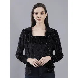 SAFFE Women Printed Party Embellished Shrug-picture-14