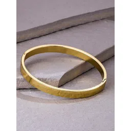 Safisha Men Stainless Steel Gold-Plated Kada Bracelet-picture-16