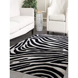 Safiya Carpet Black Abstract Hand-Tufted Woollen Carpets-picture-25