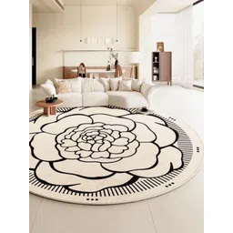 Safiya Carpet Black Floral Hand-Tufted Woollen Carpets-picture-37