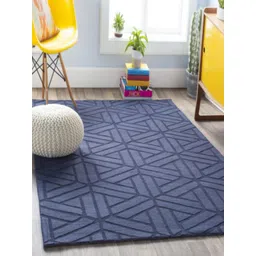 Safiya Carpet Blue Geometric Woollen Carpets-picture-10