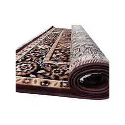 Safiya Carpet Brown & White Floral Water Resistant Carpets-picture-35