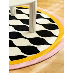 Safiya Carpet Gold-Toned Geometric Hand-Tufted Woollen Carpets-picture-37