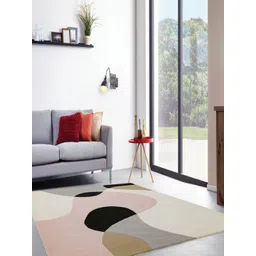 Safiya Carpet Grey Abstract Hand-Tufted Woollen Carpets-picture-30