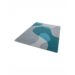 Safiya Carpet Grey Abstract Hand-Tufted Woollen Carpets-image-46