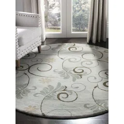 Safiya Carpet Grey & Brown Ethnic Motifs Hand-Tufted Woollen Traditional Carpet-picture-35