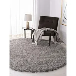 Safiya Carpet Grey Anti Skid Shaggy Carpet image 1