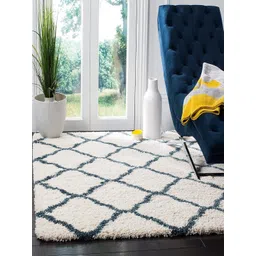 Safiya Carpet Grey Geometric Anti-Skid Polyester Carpets-image-30