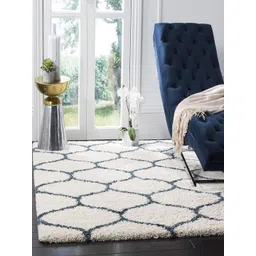 Safiya Carpet Grey Geometric Anti-Skid Polyester Carpets-picture-14