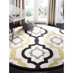 Safiya Carpet Grey Geometric Hand-Tufted Woollen Carpets-picture-21
