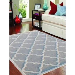 Safiya Carpet Grey Geometric Woollen Carpets-picture-10