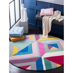 Safiya Carpet Grey Geometric Woollen Carpets-picture-11