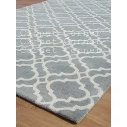 Safiya Carpet Grey Geometric Woollen Carpets-picture-16