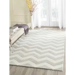 Safiya Carpet Grey Geometric Woollen Carpets-picture-19