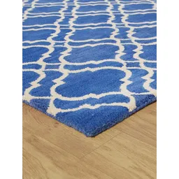 Safiya Carpet Navy Blue Ethnic Motifs Woollen Carpets-picture-16