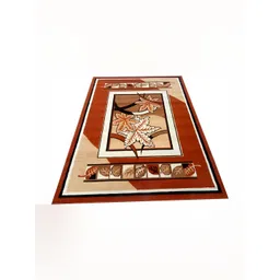 Safiya Carpet Orange & White Floral Water Resistant Carpets-picture-31