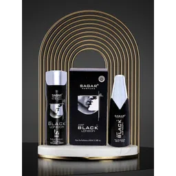 SAGAR PERFUMERY Set Of 2 Just Black London Eau De Parfum & Deodorant Spray-picture-12