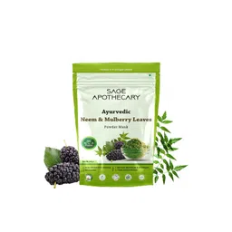 SAGE APOTHECARY Off White Ayurvedic Neem & Mulberry Leaves Powder Face Mask, 100gm-picture-14