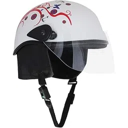 Sage Square Multi-Purpose Half Helmet for Men & Women (Large, White Glossy Sticker) (Non-Motorized Two Wheeler)-picture-18